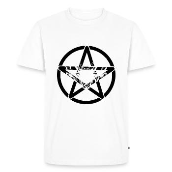 Satan devil pentagram Antichrist demon evil death - Men's Premium Organic T-Shirt - white - Front - Nico (187cm)