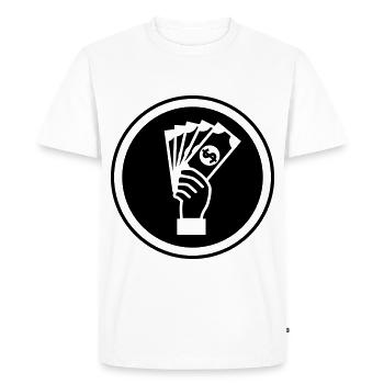 Monnaie Monnaie Silhouette - T-shirt Premium bio Homme - blanc - Devant - Nico (187cm)