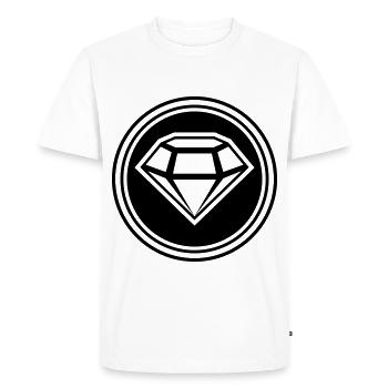 Diamond Icon Silhouette - Men's Premium Organic T-Shirt - white - Front - Nico (187cm)