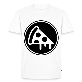 Pizza Icon Silhouette - Men's Premium Organic T-Shirt - white - Front - Nico (187cm)