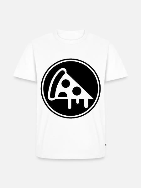 Pizza Icon Silhouette - Men's Premium Organic T-Shirt - white