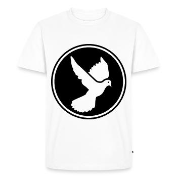 Symbole de la colombe - T-shirt Premium bio Homme - blanc - Devant - Nico (187cm)
