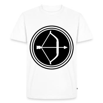 Arc et flèche - T-shirt Premium bio Homme - blanc - Devant - Nico (187cm)