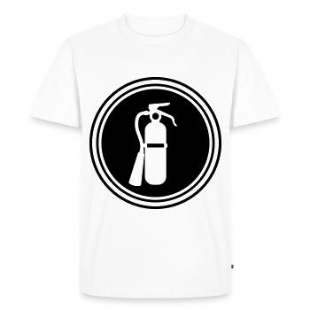 Fire extinguisher symbol - Men's Premium Organic T-Shirt - white - Front - Nico (187cm)
