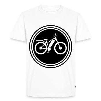 vélo électrique - T-shirt Premium bio Homme - blanc - Devant - Nico (187cm)