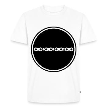 Chaîne de vélo - T-shirt Premium bio Homme - blanc - Devant - Nico (187cm)