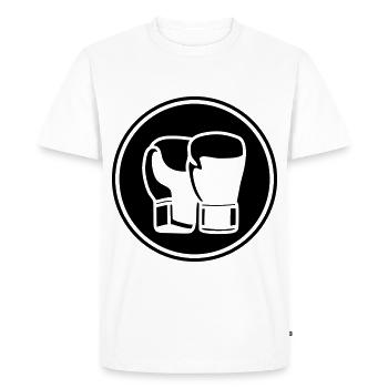 Symbole des gants de boxe - T-shirt Premium bio Homme - blanc - Devant - Nico (187cm)