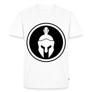 Spartan Helmet - Men's Premium Organic T-Shirt - white - Front - Nico (187cm)