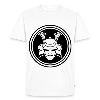 Casque de samouraï - T-shirt Premium bio Homme - blanc - Devant - Nico (187cm)
