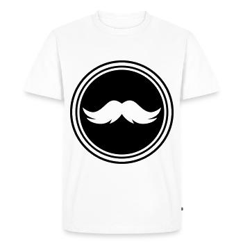 Symbole de moustache - T-shirt Premium bio Homme - blanc - Devant - Nico (187cm)