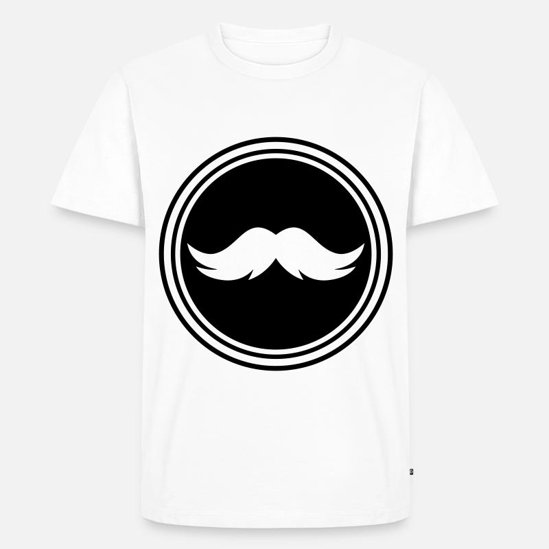 Schnurrbart symbol - Männer Premium Bio T-Shirt - Weiß