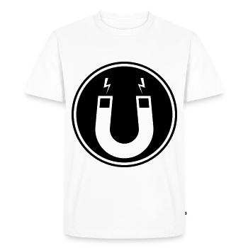 Horseshoe magnet - Men's Premium Organic T-Shirt - white - Front - Nico (187cm)