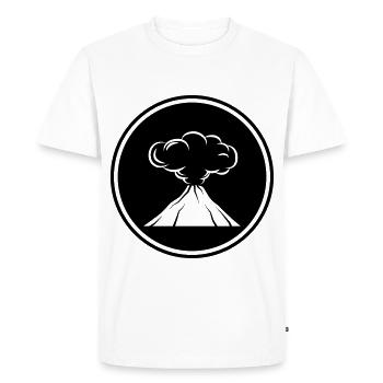 Icône de volcan - T-shirt Premium bio Homme - blanc - Devant - Nico (187cm)