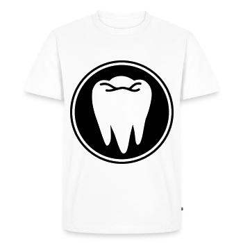 Symbole de l’icône de dent - T-shirt Premium bio Homme - blanc - Devant - Nico (187cm)