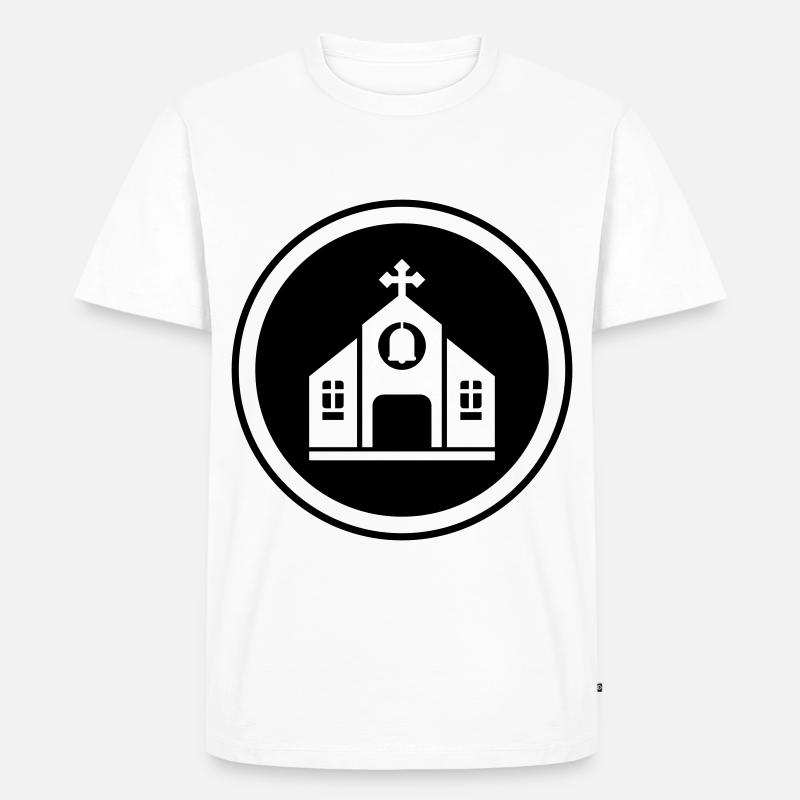 Kirche glaube - Männer Premium Bio T-Shirt - Weiß