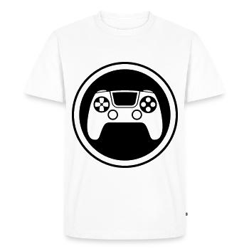Contrôleur de symbole de manette de jeu - T-shirt Premium bio Homme - blanc - Devant - Nico (187cm)