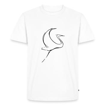 LoPi crane collection - Men's Premium Organic T-Shirt - white - Front - Nico (187cm)