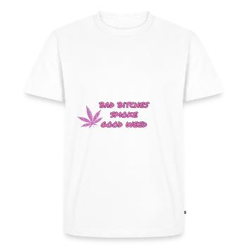 Fumeur rose - T-shirt Premium bio Homme - blanc - Devant - Nico (187cm)