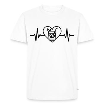 Mojito Glass Mint Heart - Men's Premium Organic T-Shirt - white - Front - Nico (187cm)