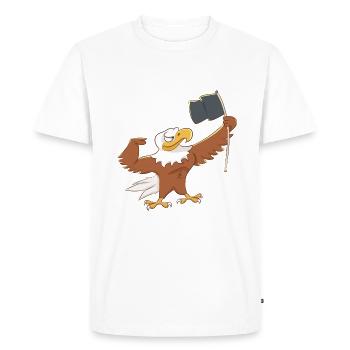 Eagle Flag Fantasy Drawing Bird COMIC - Men's Premium Organic T-Shirt - white - Front - Nico (187cm)