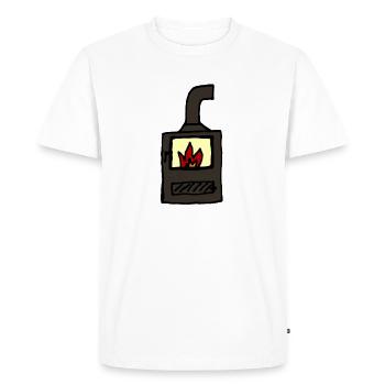 Feu, four, idée cadeau - T-shirt Premium bio Homme - blanc - Devant - Nico (187cm)