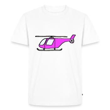 Pink helicopter, helicopter - Men's Premium Organic T-Shirt - white - Front - Nico (187cm)