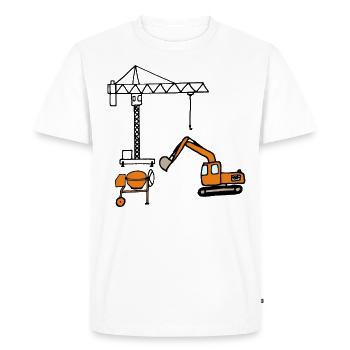 Machines de construction - bande dessinée, dessin animé - T-shirt Premium bio Homme - blanc - Devant - Nico (187cm)