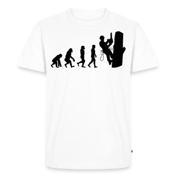 Arboriculteur Grimpeur Escalade Tondeuse Evolution - T-shirt Premium bio Homme - blanc - Devant - Nico (187cm)
