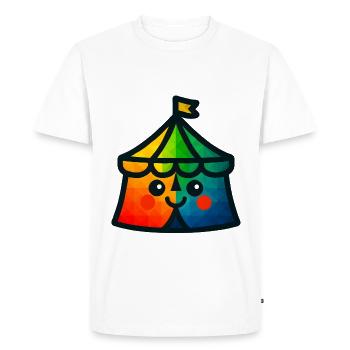 WPAP Polygon Kawaii Style Baby Toy Circus Tent - Men's Premium Organic T-Shirt - white - Front - Nico (187cm)