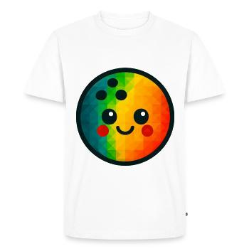 WPAP Polygon Kawaii Style Toy Cone Ball - Men's Premium Organic T-Shirt - white - Front - Nico (187cm)