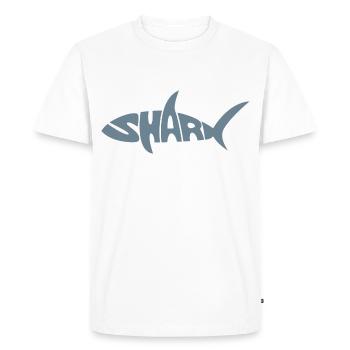 requin - T-shirt Premium bio Homme - blanc - Devant - Nico (187cm)