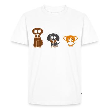 Kaffee Hunde - T-shirt Premium bio Homme - blanc - Devant - Nico (187cm)