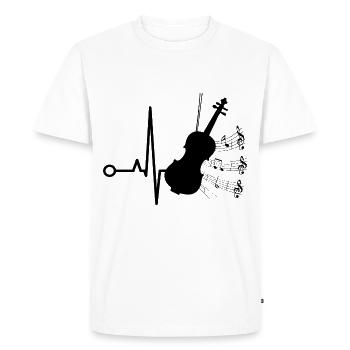 Violon violon orchestre Bratsche Geiger Coup de cœur - T-shirt Premium bio Homme - blanc - Devant - Nico (187cm)