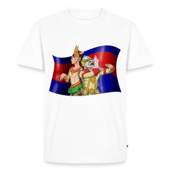 Cambodge Reamker Danse Khmer Apsara I Cadeau - T-shirt Premium bio Homme - blanc - Devant - Nico (187cm)