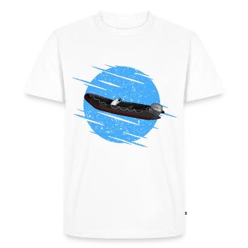 Bateau pneumatique bateau à moteur - T-shirt Premium bio Homme - blanc - Devant - Nico (187cm)