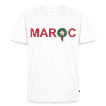 Maroc - T-shirt Premium bio Homme - blanc - Devant - Nico (187cm)