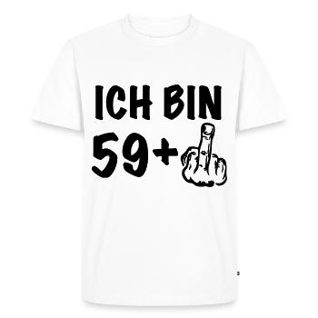 Je suis 59+ 60e cadeau d'anniversaire T-shirt - T-shirt Premium bio Homme - blanc - Devant - Nico (187cm)