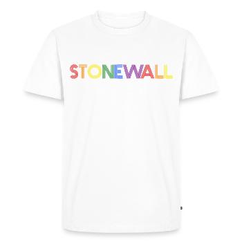 Rainbow Stonewall - Men's Premium Organic T-Shirt - white - Front - Nico (187cm)