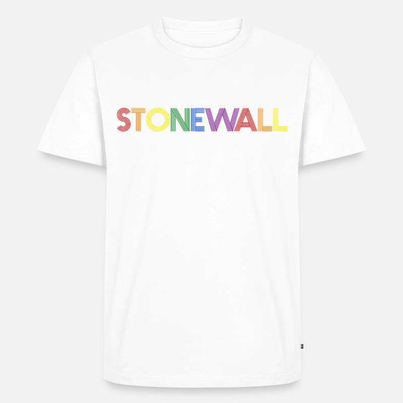 Rainbow Stonewall - T-shirt Premium bio Homme - blanc