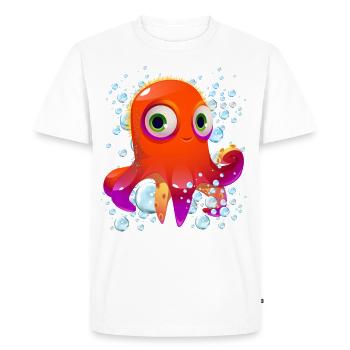 Octopus Bubbles - Men's Premium Organic T-Shirt - white - Front - Nico (187cm)