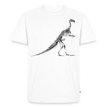 Squelette de dinosaure Iguanodon - T-shirt Premium bio Homme - blanc - Devant - Nico (187cm)