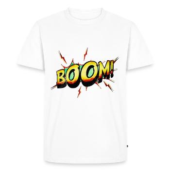 Boom comique! - T-shirt Premium bio Homme - blanc - Devant - Nico (187cm)