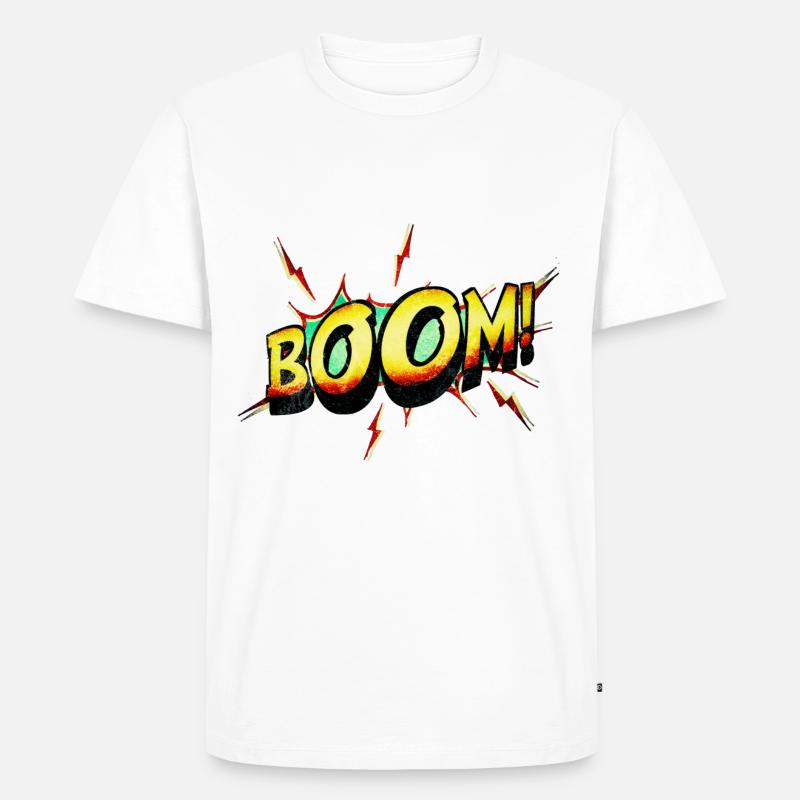 Comic-Boom! - Männer Premium Bio T-Shirt - Weiß