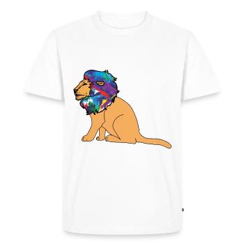 Lion dessin - T-shirt Premium bio Homme - blanc - Devant - Nico (187cm)