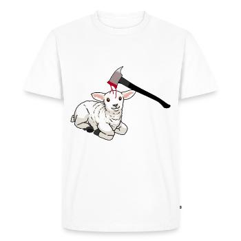Bien-être animal Ovins Agneau de Pâques Consommation de viande - T-shirt Premium bio Homme - blanc - Devant - Nico (187cm)
