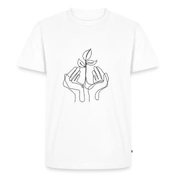 Amour des plantes - T-shirt Premium bio Homme - blanc - Devant - Nico (187cm)