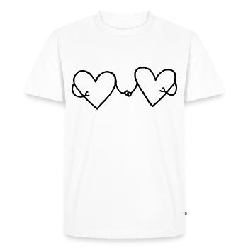 L’amour est l’amour Mariages dans l’amour Amoureux - T-shirt Premium bio Homme - blanc - Devant - Nico (187cm)