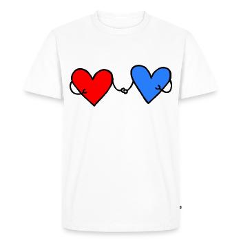 L’amour est l’amour Mariages dans l’amour Amoureux - T-shirt Premium bio Homme - blanc - Devant - Nico (187cm)
