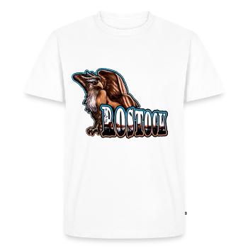 Rostock Griffin Design | Création Yolo - T-shirt Premium bio Homme - blanc - Devant - Nico (187cm)