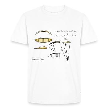 Pilote de parapente parapente Aereo - T-shirt Premium bio Homme - blanc - Devant - Nico (187cm)